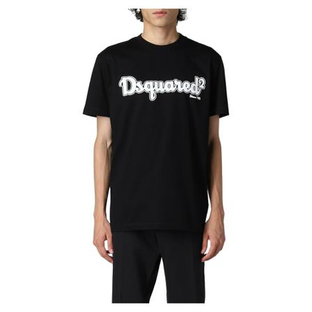 Dsquared2, T-Shirts Zwart, Heren, Maat:XS