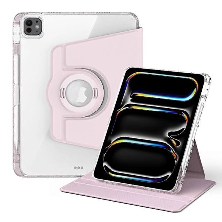 Avtagbart 360 Graders Rotation Genomskinligt Akrylskal för iPad Pro 11 2024