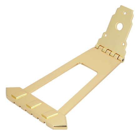 Zink-legering Jazz Bridge Gitarr Tremolo Bridge Stränghållare Musikinstrument Tillbehör (Guld)