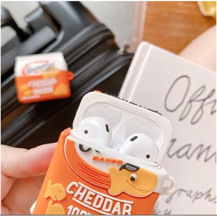 Cartoon Silikon Mjukt Skal Kompatibelt med AirPods 2 och 1 - Klippt