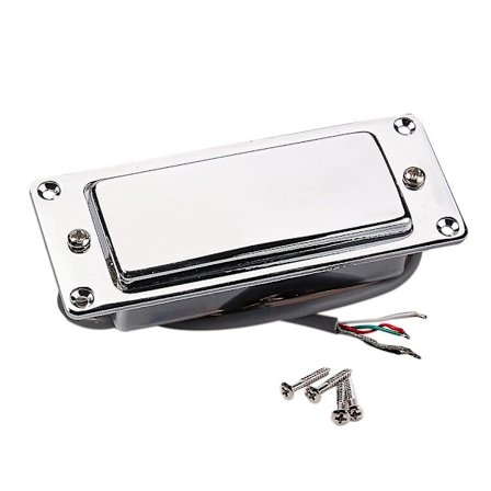 Krom Silver Mini LP Gitarr Humbucker Förseglade Musikreparationsdelar [DB]