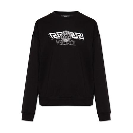 Versace, Printed sweatshirt Zwart, Heren, Maat:XL
