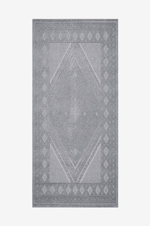 KM Home - Teppe Hampton for innvendig bruk/utvendig bruk - Grå - Utendørstepper - 80X250 - Fra Homeroom