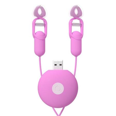 10-modus elektrisk silikon brystvorteklemme Vibrerende brystklemmer Nippelstimulator med fjernkontroll