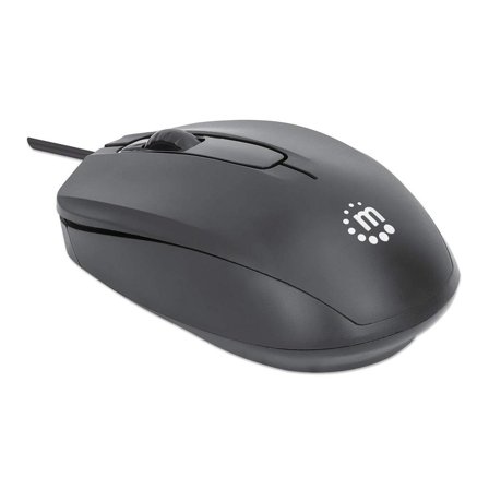 Manhattan MH Standard Office Wired Mouse, Black