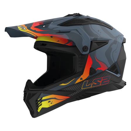 MX-Kypärä LS2 MX708 Fast II Wash Tummanharmaa Matta XXL