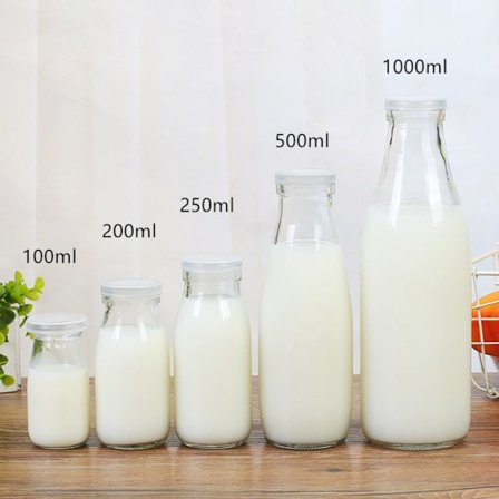 Glas Mælkeflasker Mælkedrikflaske 250ML 250ML