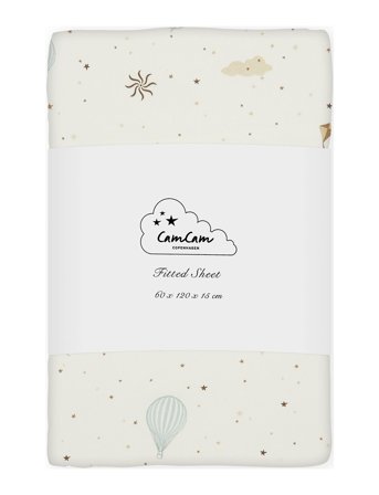 Cam Cam Copenhagen Sheet, Fitted, 60X120X15Cm - Cream - 60X120CM