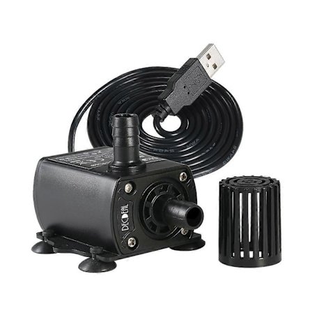 Decdeal USB DC5V 4.8W Ultra-stille Mini Børsteløs Vannpumpe Vanntett Neddykkbar Fontene Akvarium Sirkulasjon 300L/H Løft 300cm - Perfekt
