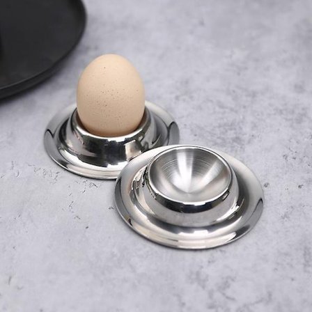 2 stk. Kokt Egg Holder Rustfritt Stål Egg Tumbler Holder Sett Bestikk Kjøkkenverktøy