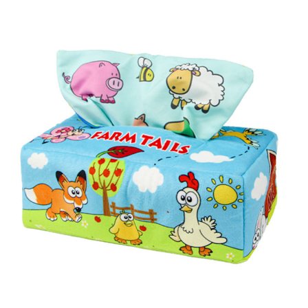 Baby Tissue Box Toy Montessori Leker for Babyer Magisk Tissue Box Baby Toy Spedbarn Nyfødte Småbarn Sensoriske Leker Barn Pedagogisk Førskole Læring 