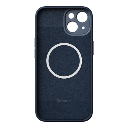 Baseus Liquid Silica magneettinen kotelo ja karkaistu lasi setti iPhone 14 Plus (sininen)