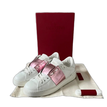 Valentino Open sneakers vit/rosa metallic