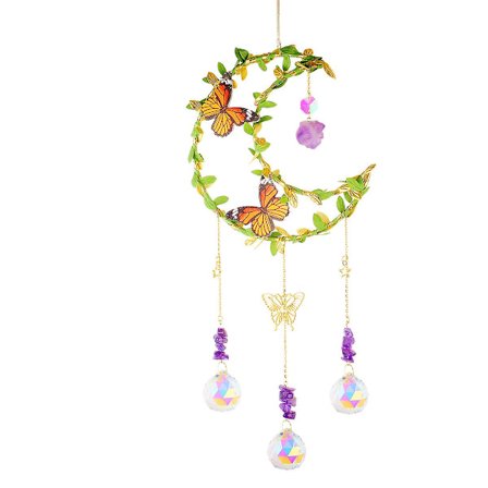 1 kappaleen kristallinen auringonpyydystin, prisma-riipus, värikäs kristallinen auringonpyydystin, auringonpyydystinriipus, kristallinen 