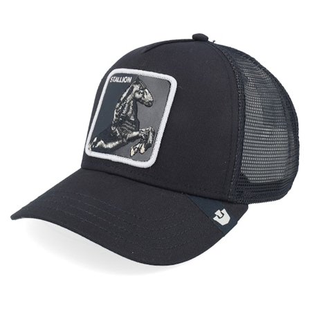 Goorin - Black - trucker - Cap - Stallion Void Black A-Frame Trucker - Hatstore
