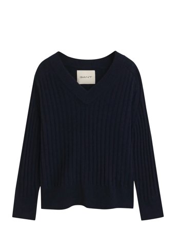 GANT | Wool Ribbed V-Neck | S