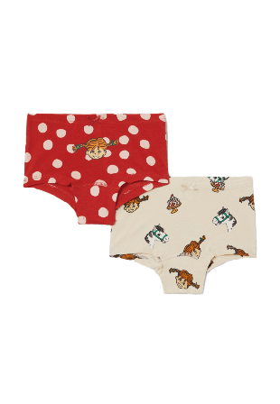 PIPPI Långstrump-trosor KLING, 2-pack Trosor Röd 98/104