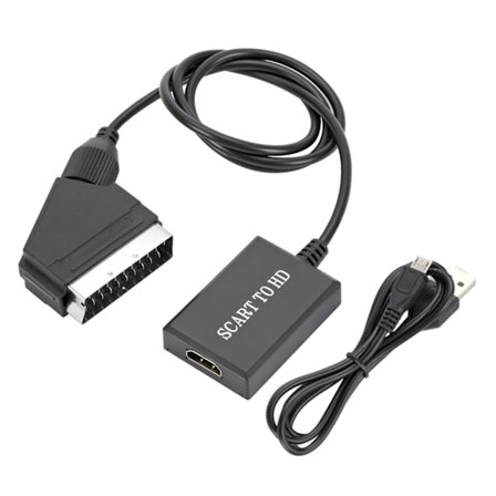 SCART till HDMI-omvandlare Adapter för Hög Klarhet 1080P 720P Video och Ljud
