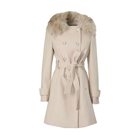 Kocca, Ecrufur Coat Beige, Dames, Maat:S