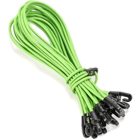 10-pack - Elastiska Mini Bagageremmar - Latexremmar för Cyklar och Motorcyklar (Grön)