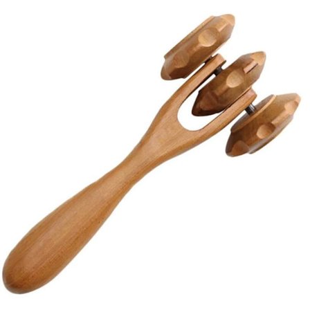 Rullmassager med tre hjul, handhållet