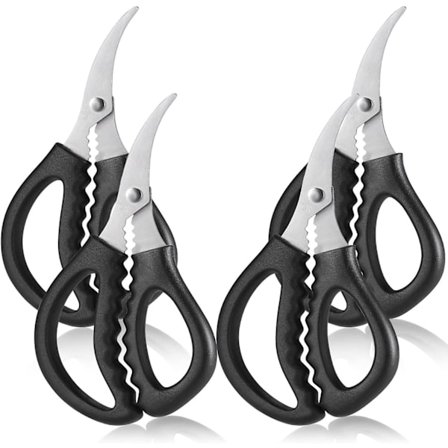 Skaldjurssax i rostfritt stål för skaldjur, fisk, krabba, räkor, hummer - 4 stycken