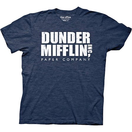 The Office Kortärmad T-shirt för män Dunder Mifflin Paper Company Tv Sitcom Crew Neck-vuxen, 3xl
