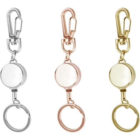 3-pack med utdragbar nyckelring, utdragbar ID-kortshållare, ID-bricka för ID-kort C