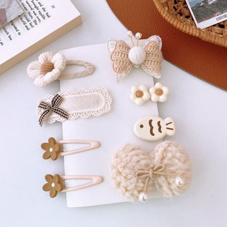 8 st/ set Hårclips med rosetter BB-clips 1 1