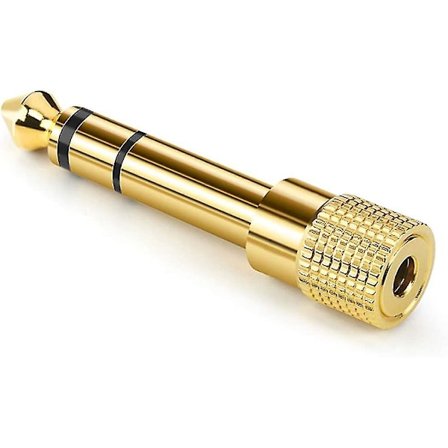 Hovedetelefon Jack Konverter Hovedetelefon Audio Stereo Jack Konverter (guld) (1 stk)