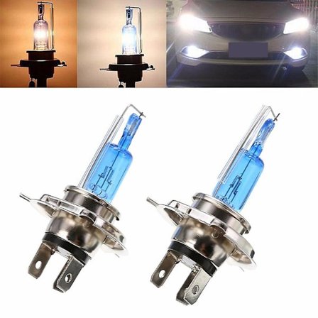 2x Motorsykkel Halogen Lyspære H4 Auto Frontlys 12v Xenon Hid 35w Bilbelysning Motorsykkel Montering Lampe Super Hvit 6000k