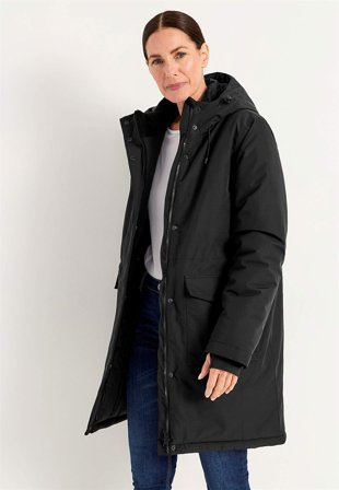 Cellbes of Sweden - Funksjonsjakke med fastsydd hette i svart for damer i størrelse 38/40