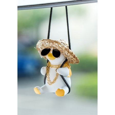 #Ande-Charm 1 Styk Ande-Charm til Bilens Bakspejl til Bildekoration#