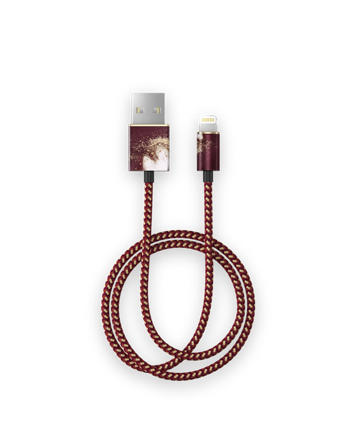 Fashion Cable, 1m Golden Burgundy Marble