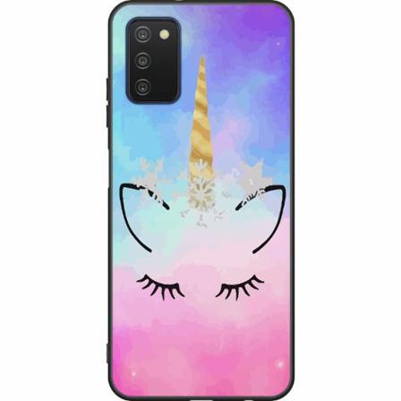 Samsung Galaxy A03s Svart Skal Unicorn Enhörning