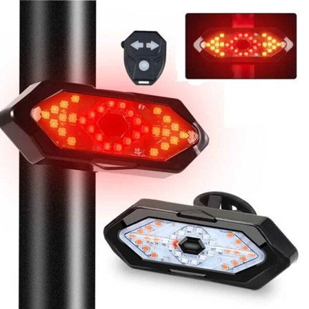LED -blinkere til cykel med fjernbetjening og lyd