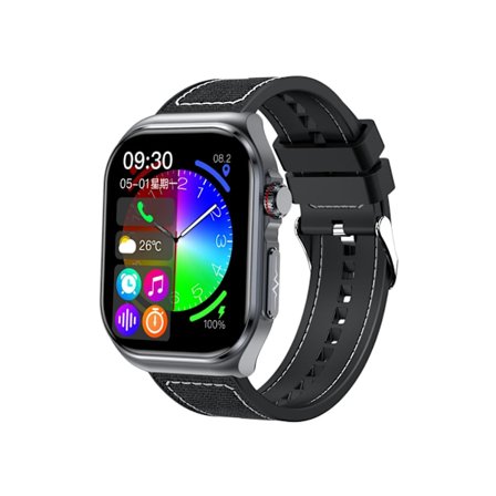 Smartwatch med EKG Bluetooth Opkald Kropsfedt Blodtryk Blodsukker Pulsmåling Monitor