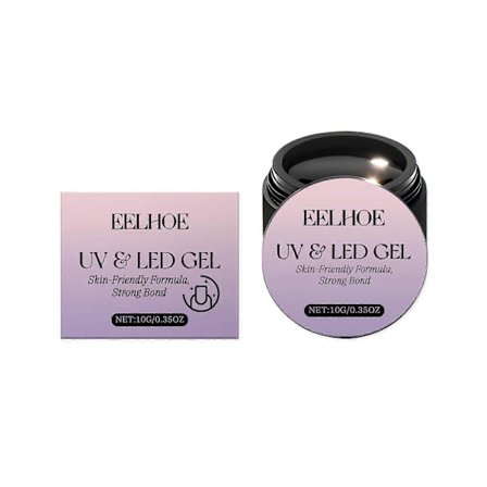 Solid Gel Neglelim, UV Lim til Påsætningsnegle, Falske Akryl Negletipper, Ekstra Stærk Klæbende Negle, Langtidsholdbar, Let at Bruge