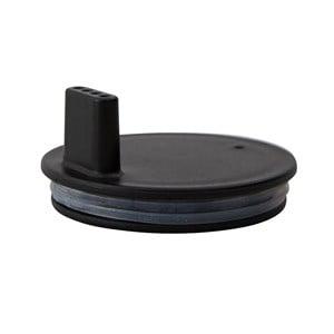 Design Letters Black Drinking Glass Lid One Size - Tableware - One size - Black