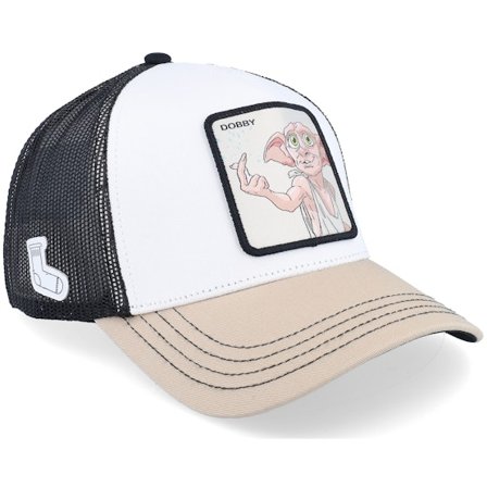 Capslab - White - trucker - Cap - Harry Potter Dobby Black/White/Beige A-Frame Trucker - Hatstore