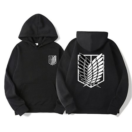 Attack On Titan Hættetrøjer Voksne Mode Casual Aot Survey Corps Sweatshirt-overdele med tryk Langærmede hættetrøjer Gaver
