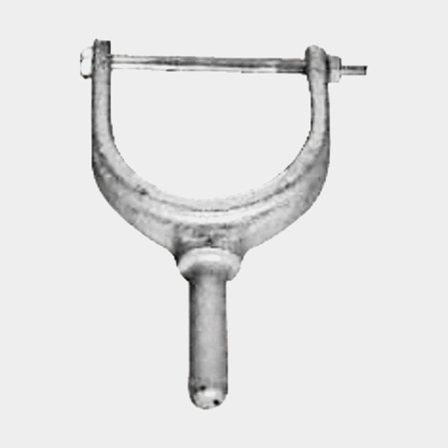 Oarlock / rowlock, galvanized steel, 70 mm (2 3/4"), with bolt, 1 piece