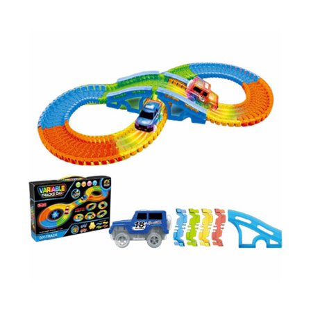 Glow In The Dark Bilbana - 125 delar, Flexibel, för Barn