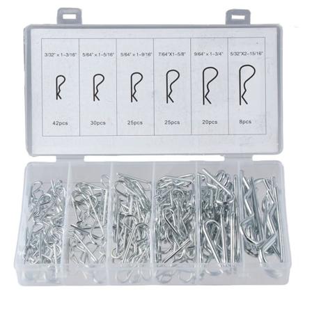 150 kpl sokkaneula R Shape Clips -hiusneulat Silver