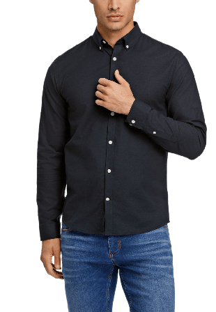 Lindbergh Oxford Superflex Shirt Skjortor Herr Svart XXL