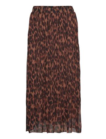 Mia Long Skirt 4 Langt Skjørt Brun Minus
