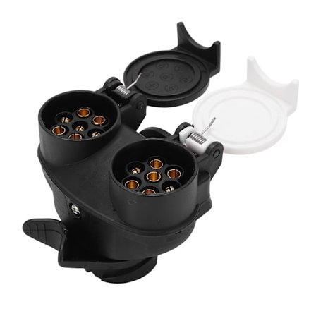 13 til 7-polet adapter N/S type vandtæt stik konverter til trailer lastbil 12V europæisk