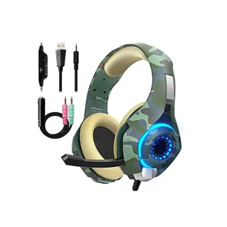 Gaming Headset för Ps4 Ps5 Pc Xbox One Ps4 Hörlurar med Mikrofon 3D Surroundljud Brusreducerande YEMAESRE