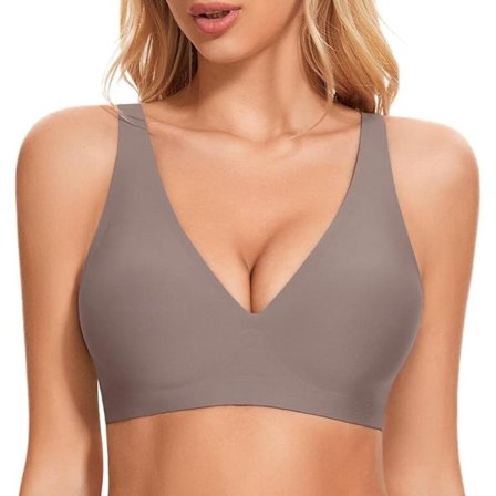 Sømløs trådløs BH til kvinder, størrelse XL - Blød komfort og støtte til hverdagsbrug Gray