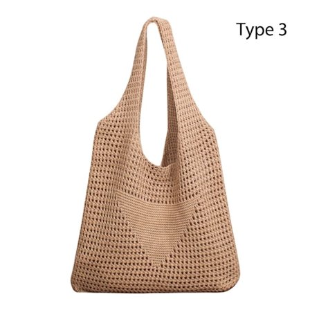 Stickade handväskor Virkad tygväska 3 3